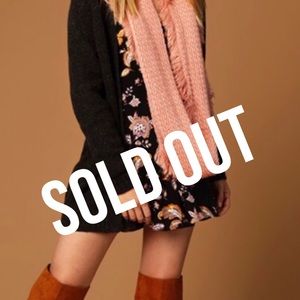 Boho Soft Knit Infinity Scarf With Fringe